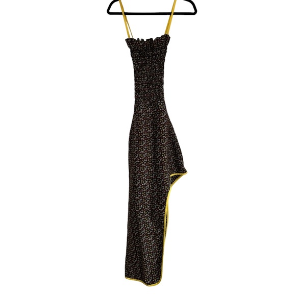 SIEDRES Smocked Floral Asymmetrical Open Back Marissa Dress size FR 36 - Picture 7 of 11